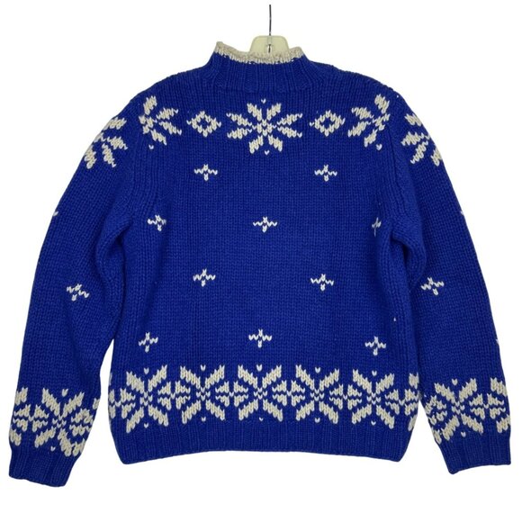 Vintage Lands' End Women's S Lambswool Alpine Ski Sweater Chunky Knit Noridc - Picture 6 of 11